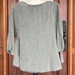 Ecote  top green mineral wash distressed look embroidered Photo 9