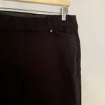 Maurice's black elastic waist pull on trousers women's size L long rayon nylon Photo 1