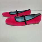 Frances Valentine Jude Mary Jane Velvet Pink Brown Ballet Flats Size 10B Photo 2