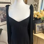 Aritzia WILFRED Black Novella Mini Dress Puff Sleeve Size 8 NWT Photo 3