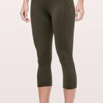 Lululemon In Movement Crop Everlux 19" Legging Size 4 In Dark Olive Photo 1