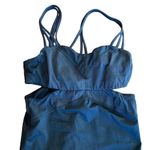 Lululemon  Exquisite Tank II Black Mesh Cut Outs Strappy Luxtreme Sz 4 RARE Photo 3