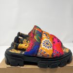 Farm Rio  Mixed Print Floral Puffy Platform Slingback Sandals (8) Photo 2