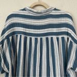 Old Navy  Blue White Striped Relaxed Buttom Down Shirt, Size 2X Photo 6