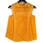 Johnny Was Leafy Concetta Blouse Orange XS Photo 0