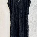 Anthropologie Dolman Sleeve Sheer Crochet Cover Up Maxi Dress Black Women's XS Photo 5