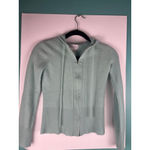 Sutton Studio 100% Cashmere Hoodie Sweater XS Mint Green Zip Front – Bloomingdal Photo 1