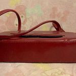 Vera Pelle Silvia T Tucci Designer vintage burgundy red Italian leather bag Photo 6