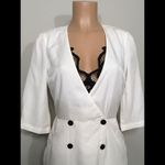 White wrap front coat dress. NWOT White Size undefined Photo 1