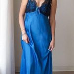 Free People  Countryside Lace Maxi Slip in Blue Campanula Combo S Photo 7