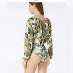 Vince Camuto  Long Sleeve Crop Top Cover Up With Bikini Top $150.00 Size Large Photo 1