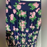 LuLaRoe  Deanne Navy Pink Floral Maxi Wrap Skirt Photo 2
