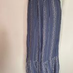 Japna Blue Strapless Jumpsuit with Patterned Details Photo 3
