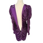 For Love & Lemons  -  La Villette Metallic Polka Dot Mini Dress Purple Sz M Photo 8