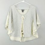 Miss Chievous Gorgeous Gray Ivory Lace Flowy Blouse! Photo 0