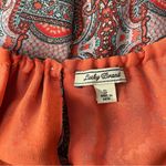 Lucky Brand Kaye Red Multicolor Paisley Halter Fully Lined Mini Dress, Sz S Photo 11