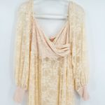 Womens Sheer Lace Off Shoulder Maternity Pregnancy Photoshoot Maxi Dress Size M Tan Size M Photo 2