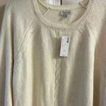 Avenue  off white crewneck pullover sweater. Sz 26/28. NWT. Retail:$55 Photo 4