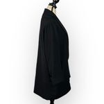 Wilfred  North Blazer Women's 8 Black 3/4 Sleeves Open Front Crepe Shawl Collar Photo 4