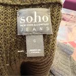 New York & Co. Soho Jeans V-Neck Sweater Olive Green Photo 8