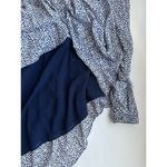 Michael Kors  Pleated Blue with White Hearts Long Sleeve Dress Size 6 Photo 6