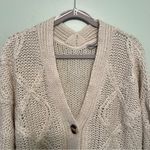 Nordstrom Rag Supply Cardigan Cream Oversized Grandpa Cardi L NWT Cotton Blend Photo 1
