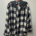 Time And Tru Oversized flannel hoodie from  gray white size 3X Photo 1