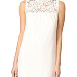 Theory  Aronella Elevate Crepe Lace-Yoke Dress in Ivory Size‎ 8 Photo 0