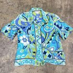 American Vintage Vintage groovy floral 90s y2k button down top Photo 2