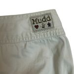 Mudd Vintage Y2K  Lace-Up Front Tie Flare Jeans Size 3 Floral Embroidered RARE Photo 6