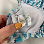 Rampage Medium Tribal Blue White Razorback Bikini Top Photo 3