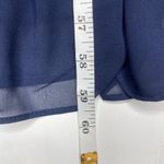 Lulus  Navy Blue Lace Long Sleeve Scallop Maxi Dress Open Back Formal Gown XS Photo 9