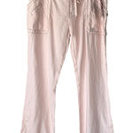 Miss Me NWTs Linen Light Pink Wide Leg Pants Drawstring size large L Photo 0