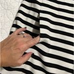 Chico's size 1 (8-10) sleeveless women's dress black white striped zips us front Photo 7