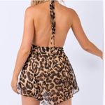 Oh Polly Polly animal print spaghetti halter romper Photo 1