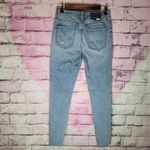 DAZE HIGH RISE SKINNY JEANS DISTRESSED LIGHT WASH RAW ANKLES 27 Blue Photo 1