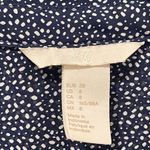 H&M Navy Blue White Dots Sheer Sleeveless Blouse Photo 2