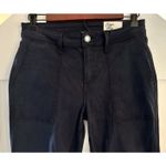 Cosmic Blue Love Cargo Chino Pants Womens Sz 28 Navy Blue Casual Stretch Photo 1