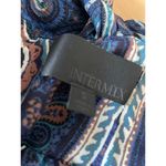 Intermix  Mury 100% Silk Paisley Print Tiered Maxi Dress in Blue Boho Size Small Photo 8