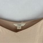 Nap Loungewear Elegant Matte Satin Nude Spaghetti Strap Midi Slit Dress Size M Tan Size M Photo 5