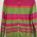 Real Clothes Pink And Green Striped Cardigan Photo 1