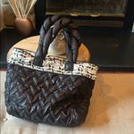 Juicy Couture Vintage Black Padded Quilted Tote Bag Large Photo 7