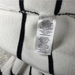 Tahari Size XL White Black Stripe Cropped Boxy Thin Sweater Business Chic Classy Photo 3