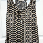 Pink Rose Pink‎ Rose Leopard Print Racerback Tank Top Women's Large Button Front Casual Photo 0