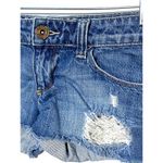 Mossimo Supply Co . Denim Jean Blue Shorts Cutoff Raw Hem Distressed Juniors 3 Photo 1