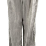 ZARA Women's Beige Stripes Pleated High Rise Wide Leg Trouser Dress Pants Size S Photo 0