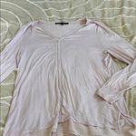 White House | Black Market  Pink Asymmetrical Long Sleeve Blouse Photo 0