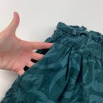 Madewell  Dark Green Tropicale Floral Linen-Blend Pull-On Paperbag Shorts S Photo 2