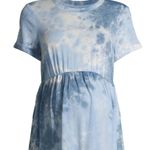 Time & Tru Womens Tie Dye Blue Maternity Smock Top Size Large 12-14 New Photo 2