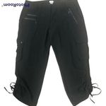 Cache Y2K Cropped Zippered Ruched Cargo Pants N1 Photo 0